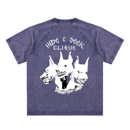 CERBERUS NODE // GHOST-DYED RAGLAN TEE